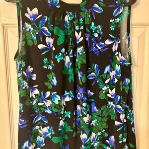 Calvin Klein Black Floral Sleeveless Blouse
